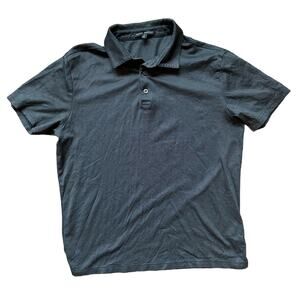 Robert Barakett Shirt Charcoal Polo River Valley Short Sleeve, Size Medium